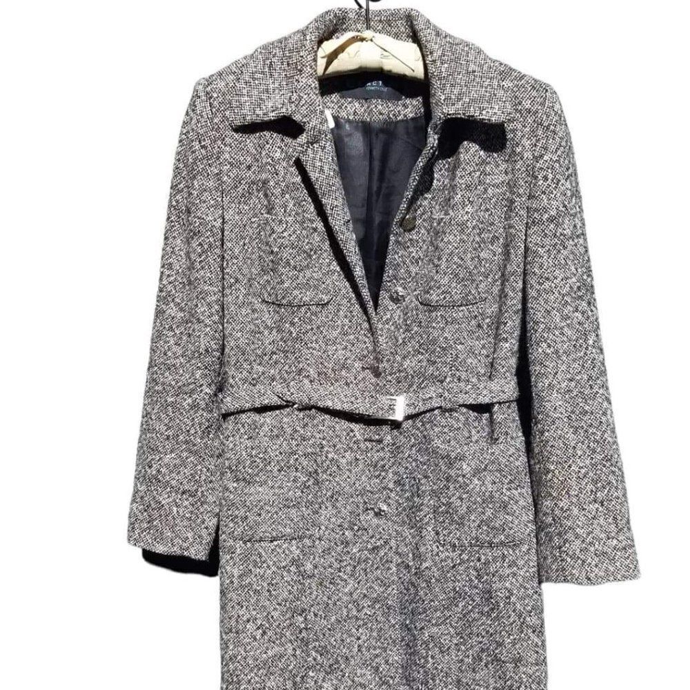 Kenneth Cole Brown Tweed Coat - Wool Blend -  Read size info